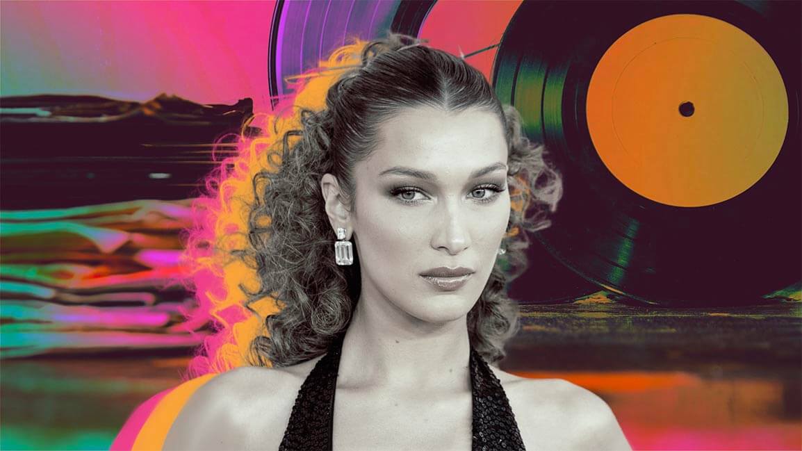 Bella Hadid promotes a Palestinian brick-and-mortar record store on Instagram