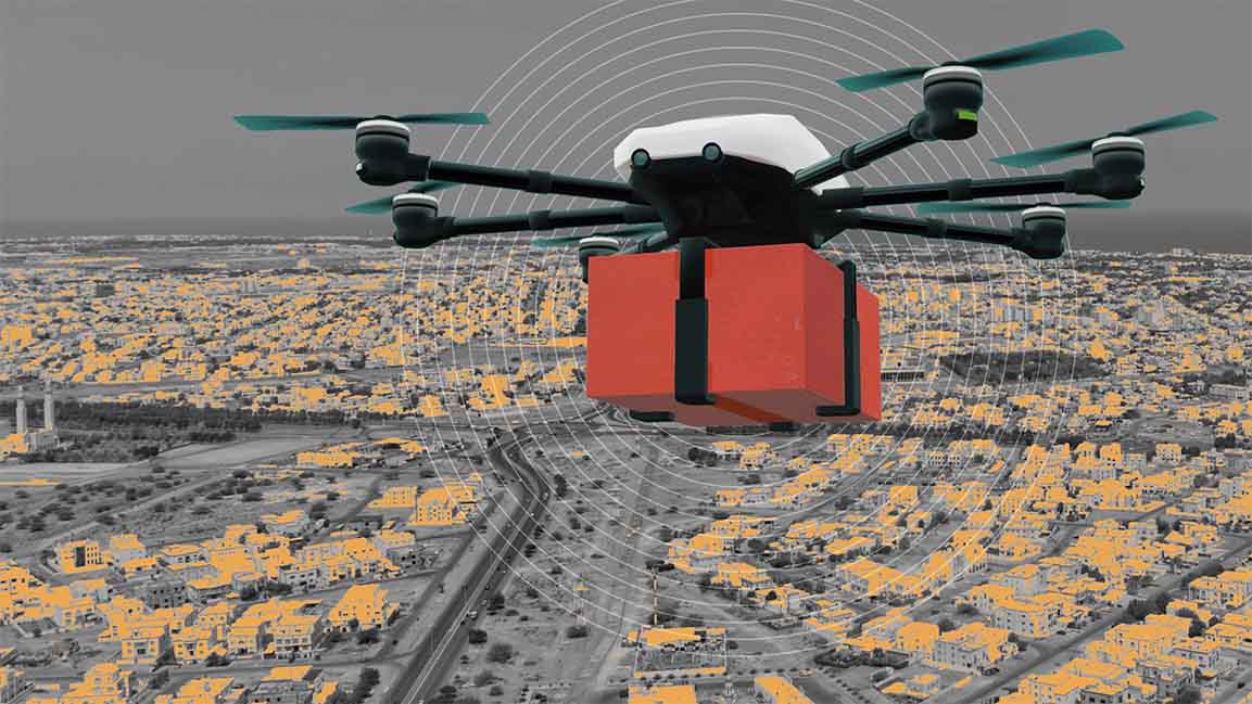 Aramex made a delivery with a drone in Oman